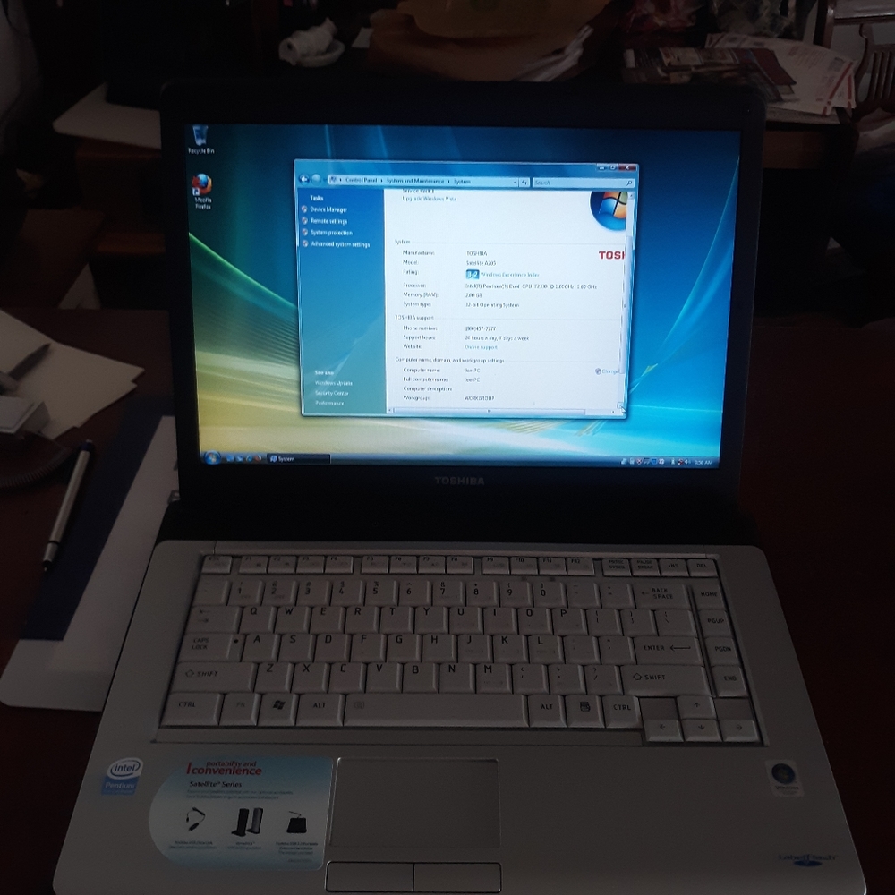 Working Toshiba Satellite A205 Laptop